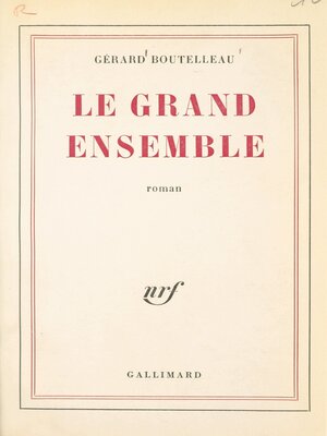 cover image of Le grand ensemble